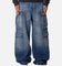 MNML Baggy Cargo Denim Pants Blue