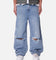 MNML Baggy Blowout Denim Jeans Vintage Blue Wash