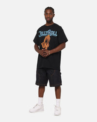 Jelly Roll Praying Neon T-Shirt Black