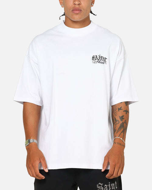 Saint Morta Serenity Mock Neck T-Shirt White