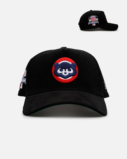 New Era Chicago Cubs 'Black Cord' 9FORTY A-Frame Corduroy Snapback Black