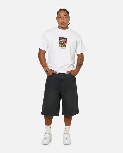X-Large Baggy Bull Denim 91 Shorts Faded Black
