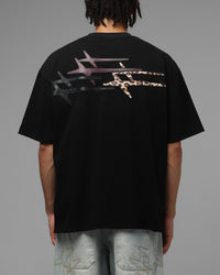 Loiter Hybrid Patch T-Shirt Black