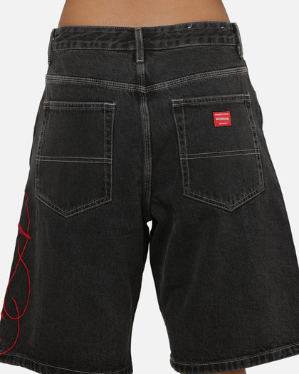 Worship Scripted Big Dawg Jean Shorts Used Black