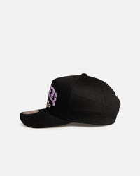 Mitchell & Ness Los Angeles Lakers 'Black Letter' Pro Pinch Snapback Black