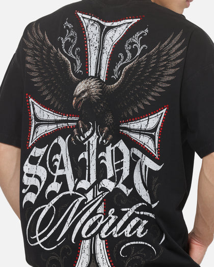 Saint Morta Liberty Boxy T-Shirt Vintage Black