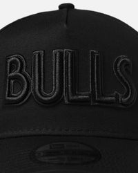 New Era Chicago Bulls 'NBA Black On Black' 9FORTY A-Frame Snapback Black
