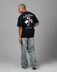 Loiter Katana Vintage T-Shirt Black Acidwash