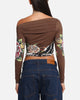 Ed Hardy Women's Eagle Long Sleeve T-Shirt Brown