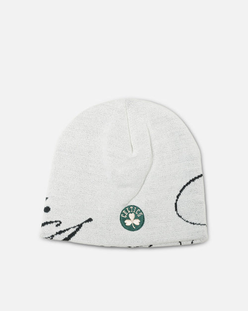 Mitchell & Ness Boston Celtics Skull Beanie White