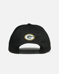 New Era Green Bay Packers 'Upside Down Logo' 9FORTY A-Frame Snapback Black