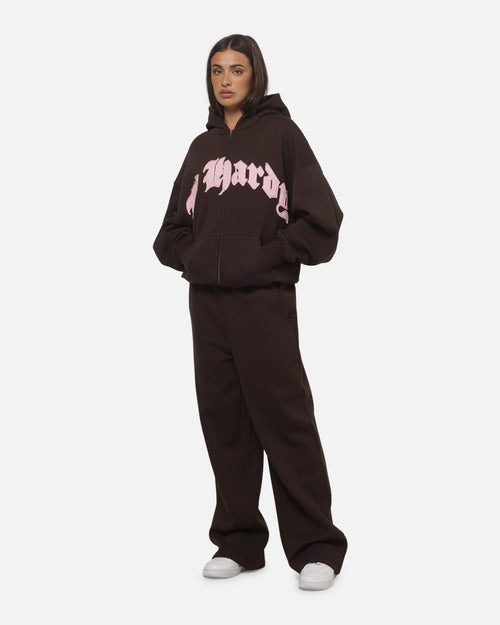 Ed Hardy Women's Distressed Trackpants Brown