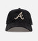 New Era Atlanta Braves 'Suede' 9FORTY A-Frame Strapback Black/Tan