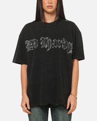 Ed Hardy Distressed Chrome T-Shirt Black