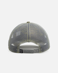 Von Dutch Contrast Distressed Trucker Snapback Moss/Yellow