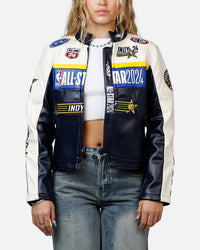 Pro Standard Women's NBA All-Stars Leather Jacket Eggshell/Midnight