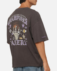 Mitchell & Ness Los Angeles Lakers Blackletter Champs Box T-Shirt Slate