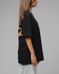 Loiter Melancholy T-Shirt Black Acidwash