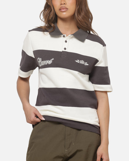 Carre Common Striped Polo Washed Black/Off White