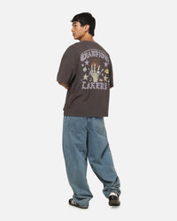 Mitchell & Ness Los Angeles Lakers Blackletter Champs Box T-Shirt Slate