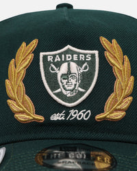 New Era Las Vegas Raiders 'Heritage Golf' Pre-Curved Golfer Snapback Cilantro Green