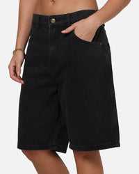 Carre Solace Baggy Jorts Washed Black