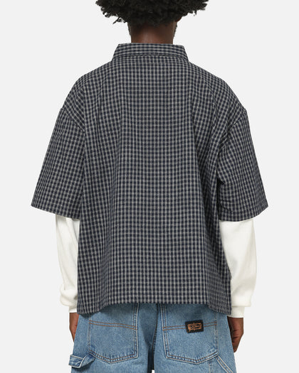 Carre Archive Layered Shirt Navy Plaid