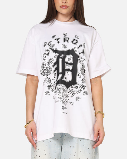 New Era Detroit Tigers Paisley Oversized T-Shirt White