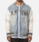 Lifted Anchors "Martina" Boro Denim Varsity Jacket Denim/Cream