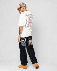 Ed Hardy Techno Oversized T-Shirt Vintage Wash