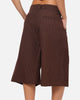Carre Heritage Pleated Shorts Brown