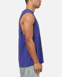 Bleacher Athletic New Zealand Warriors NRL Adult Muscle T-Shirt Blue