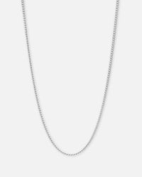 Saint Morta 2.7mm Diamond Curb Chain White Gold