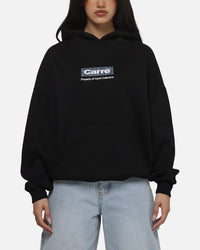 Carre Box Check Hoodie Solid Black