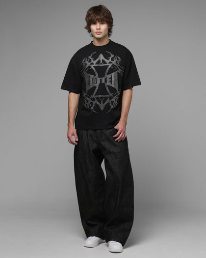 Loiter Cybercross T-Shirt Washed Black