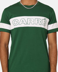 Carré Bars T-Shirt Green/White