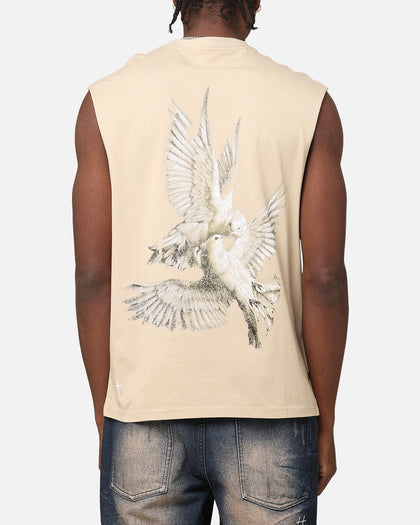 Saint Morta Doves Oversized Muscle T-Shirt Stone
