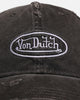 Von Dutch Von Dutch Distressed Twill Strapback Cap Black