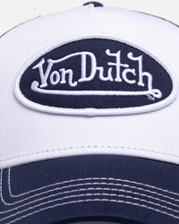 Von Dutch Grey & White Trucker Snapback Navy/White