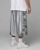 Loiter Impact Satin Shorts Grey Distressed Camo