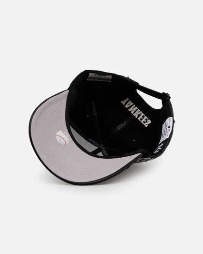 Pro Standard New York Yankees 'Yankees Raffia Applique' Strapback Black Acidwash