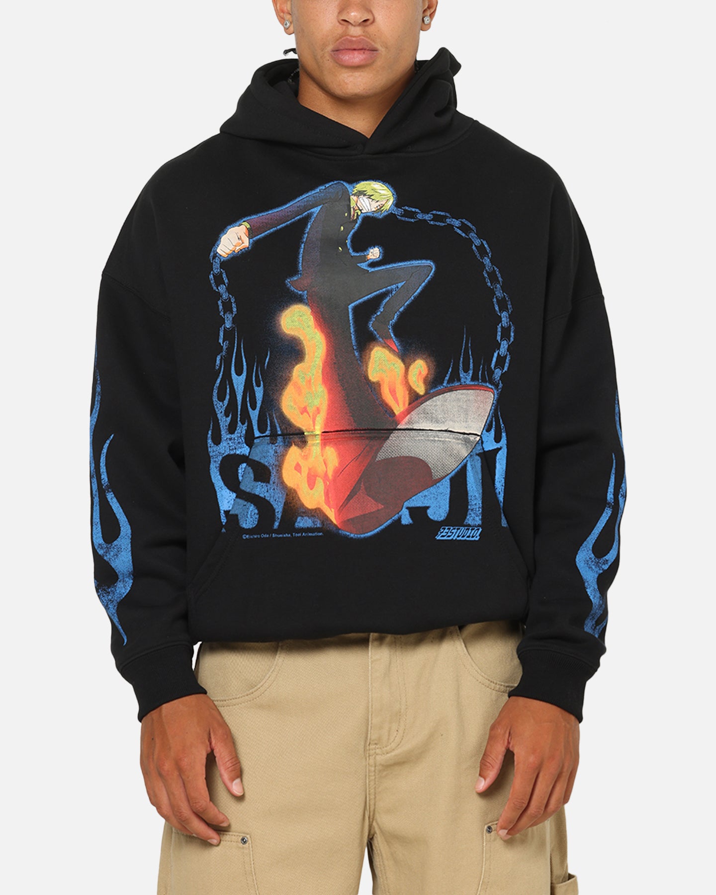 73Studio X One Piece Sanji Premium Hoodie Black | Culture Kings