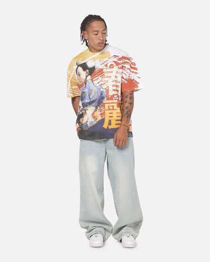 Criminal Damage X Streetfighter Chun Li All Over Print T-Shirt Black