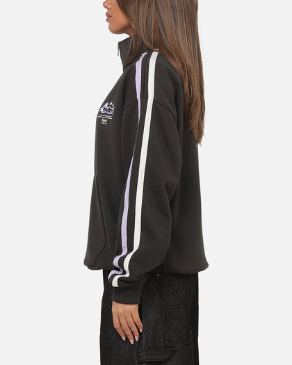 Carre Footie 1/4 Zip Crewneck Vintage Black