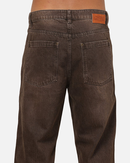 Carre Union Straight Fit Jeans Washed Brown