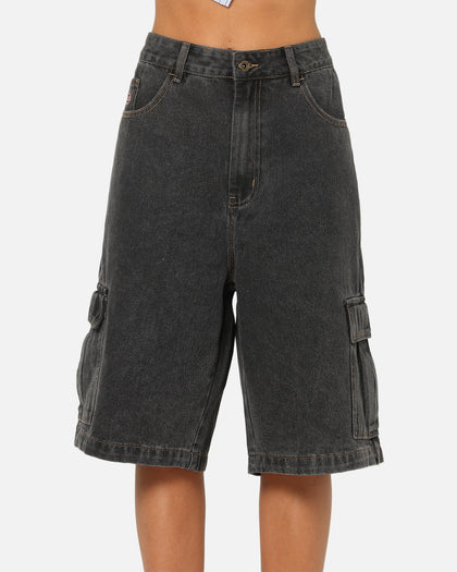 X-Large Baggy Cargo Denim 91 Shorts Washed Black