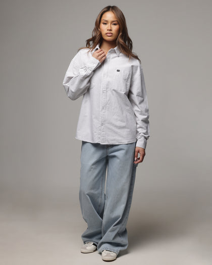 American Thrift Oxford Long Sleeve Shirt Brown Stripe