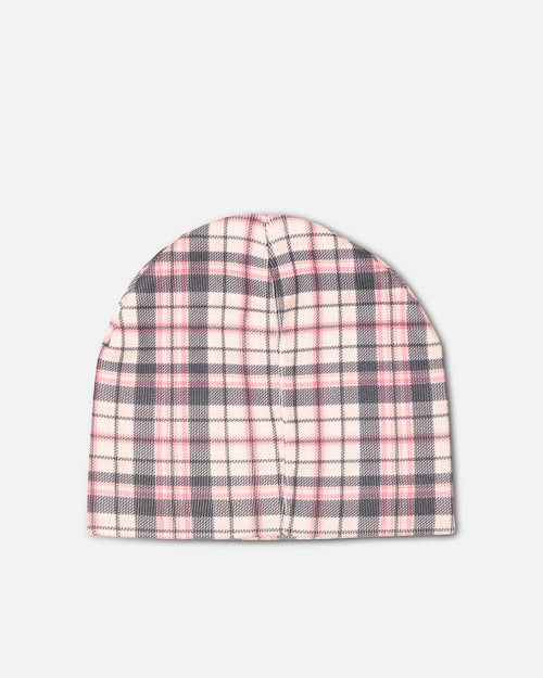 Loiter Ribbed Skully Pink Plaid