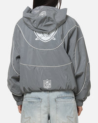 Mitchell & Ness Las Vegas Raiders Nylon Tracksuit Jacket Grey