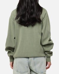 Carre Avenue Ribbed Crewneck Olive
